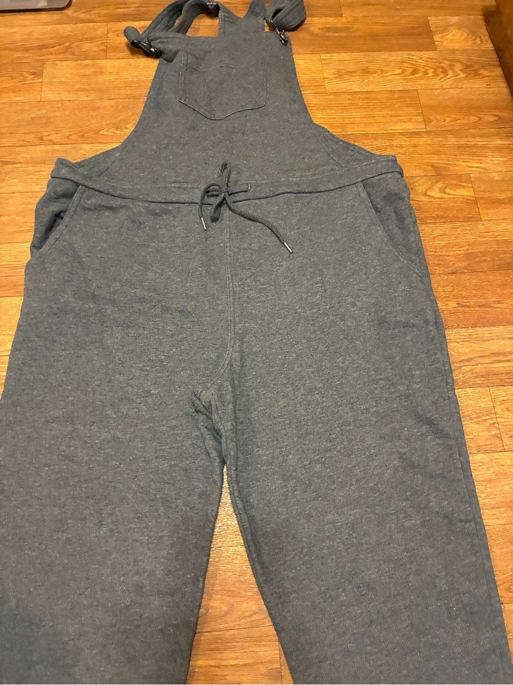 Women’s Charcoal Gray Overalls Sweatpant - Comfortable Bib Jumpsuit